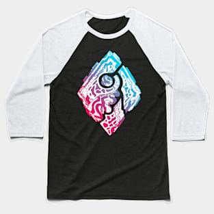 Dual Color Abstract Rhombus Baseball T-Shirt